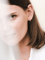 Load image into Gallery viewer, Winnie Earrings (Pink Sapphire) - Rhodium Plated
