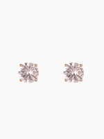 Load image into Gallery viewer, Lynn Earring (Rose Quartz) - Rose Gold Plated
