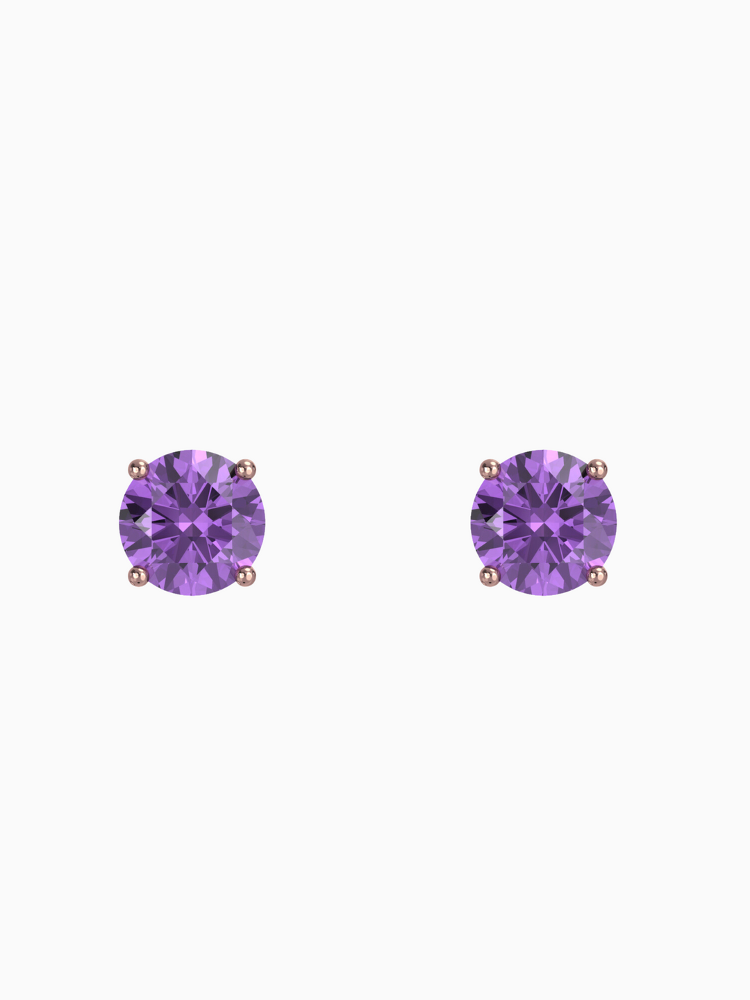 Lynn Earring (Amethyst) - Rose Gold Plated