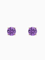 Load image into Gallery viewer, Lynn Earring (Amethyst) - Rose Gold Plated
