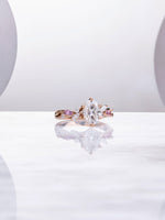 Load image into Gallery viewer, Jovyn Ring-Sapphires and Moissanites-18K Rose Gold
