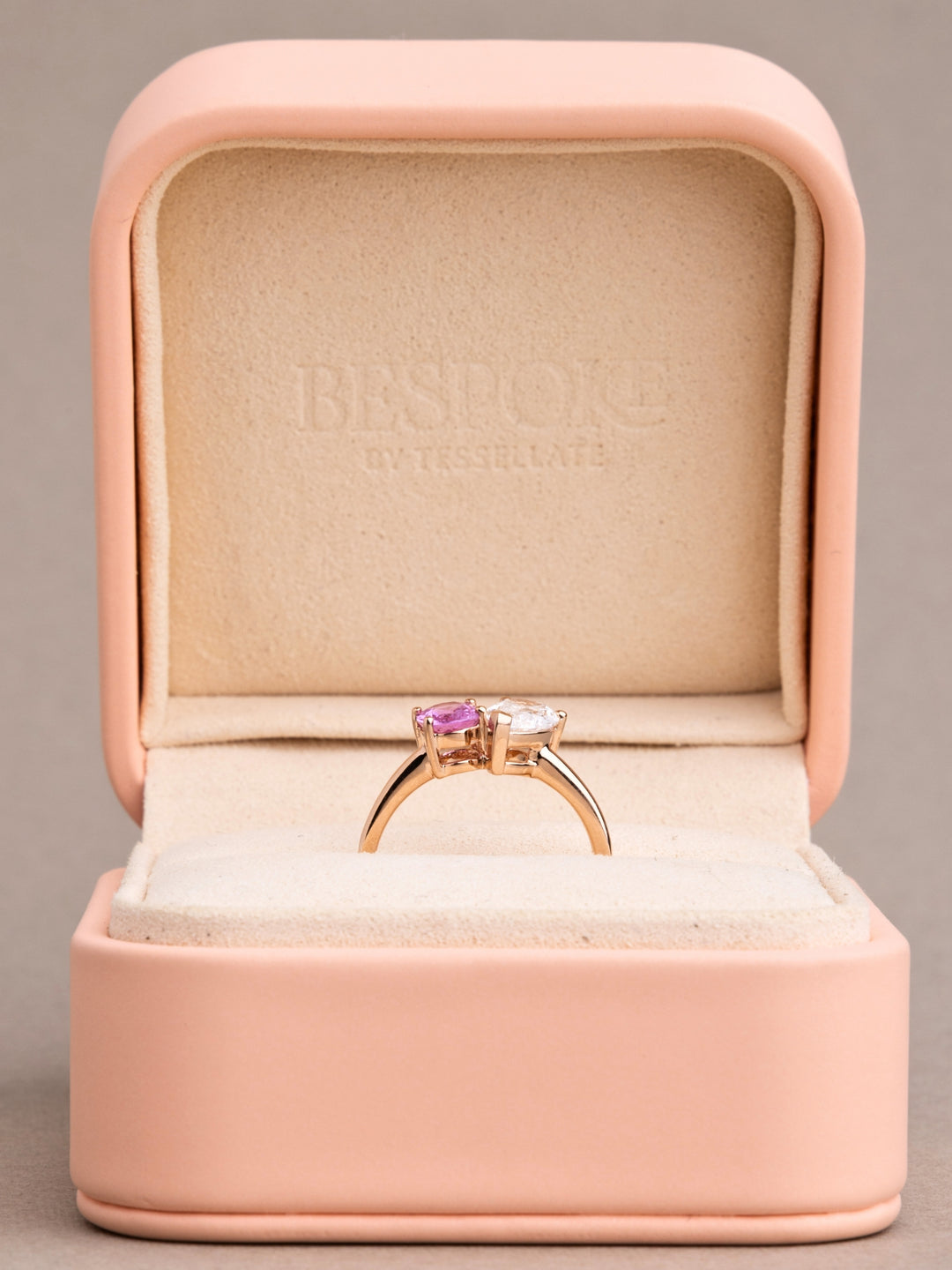 Jennie Ring - Pink Sapphire & Lab Diamond - 18K Rose Gold