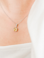 Load image into Gallery viewer, Felicia Necklace (Citrine) - Rhodium Plated
