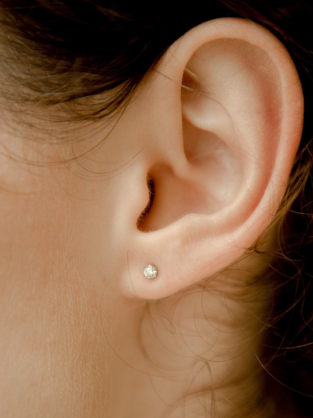 Diamond Amber Earrings - Platinum