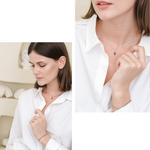 Load image into Gallery viewer, Laura Necklace (Garnet) - Rhodium Plated
