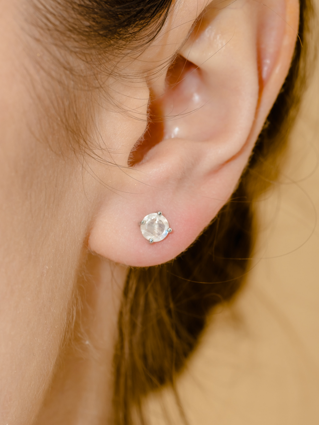 Lynn Earring (Moonstone) - Rose Gold Plated