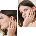 Load image into Gallery viewer, Leanne Ring (Rose Quartz) - Rhodium Plated
