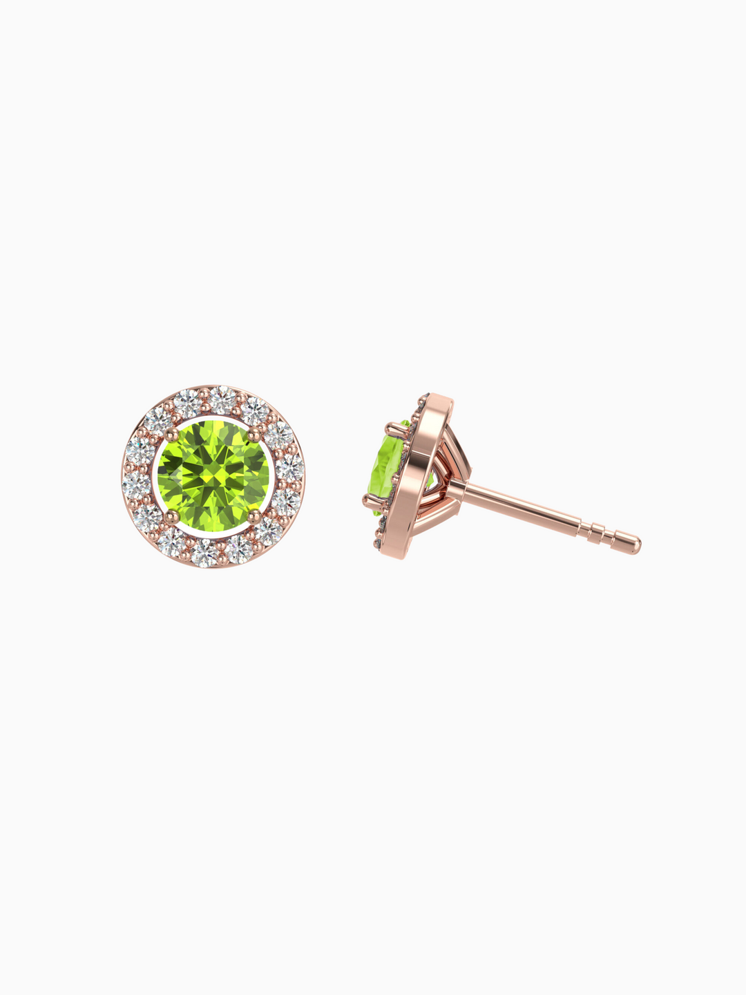 Lydia Earring (Peridot) - Rose Gold Plated