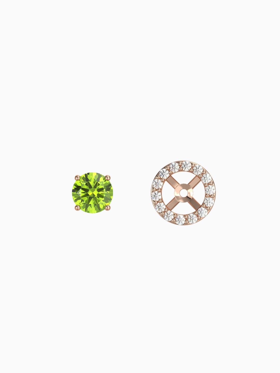 Lydia Earring (Peridot) - Rose Gold Plated