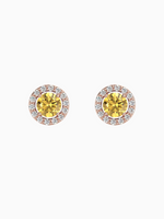 Load image into Gallery viewer, Lydia Earring (Citrine) - Rose Gold Plated
