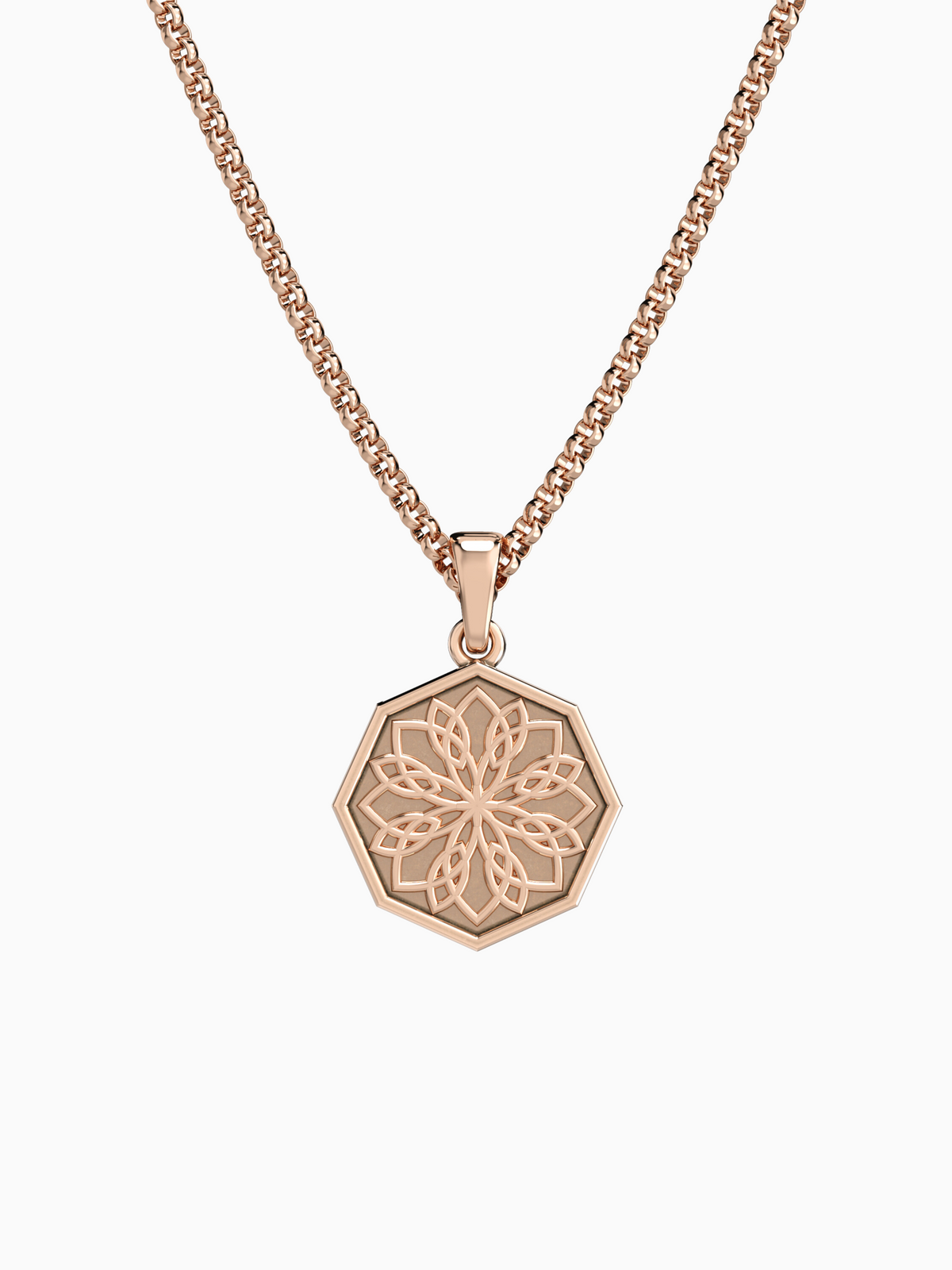 Reflections plain chain   rose gold plated