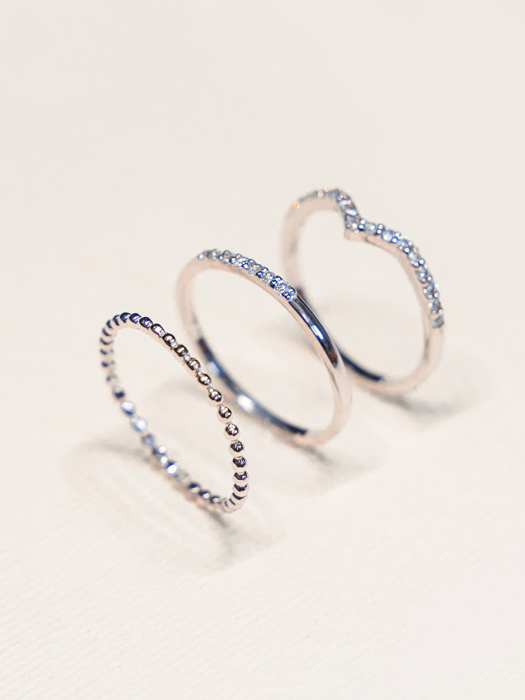 Yiru Ring (Zirconia) - Rhodium Plated