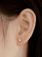 Load image into Gallery viewer, Lynn Earring (Rose Quartz) - Rose Gold Plated

