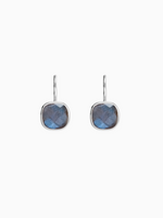 Load image into Gallery viewer, Pamela Earrings (Labradorite) - Rhodium Plated
