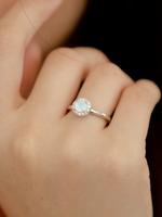 Load image into Gallery viewer, Lydia Ring (Moonstone) - Rhodium Plated
