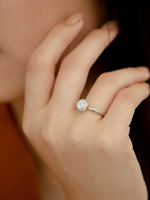 Load image into Gallery viewer, Lydia Ring (Moonstone) - Rhodium Plated
