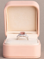 Load image into Gallery viewer, Rosaline Ring - 3.943 CT Tourmaline &amp; Lab Diamond - 18K White Gold
