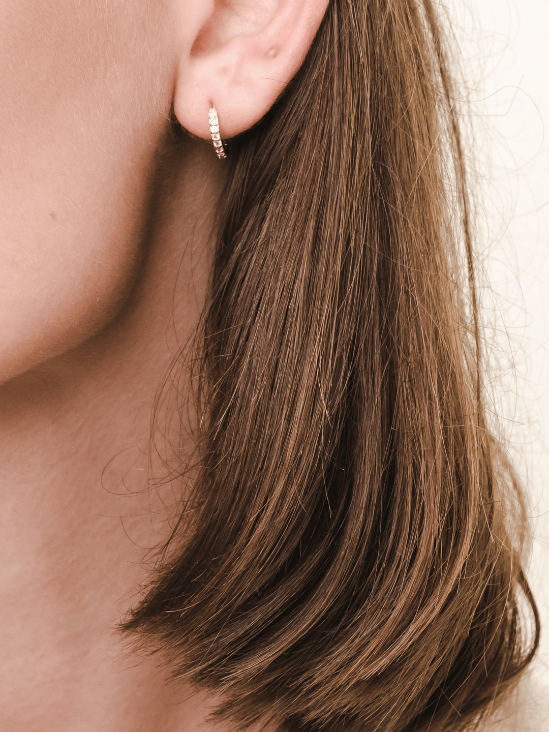 Wilma Earrings (Pink Sapphire) - Rhodium Plated