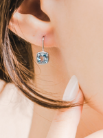 Load image into Gallery viewer, Pamela Earrings (Sky Blue Topaz) - Rhodium Plated
