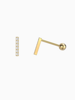 Load image into Gallery viewer, Leia Earrings (Diamonds) - 10K Yellow Gold
