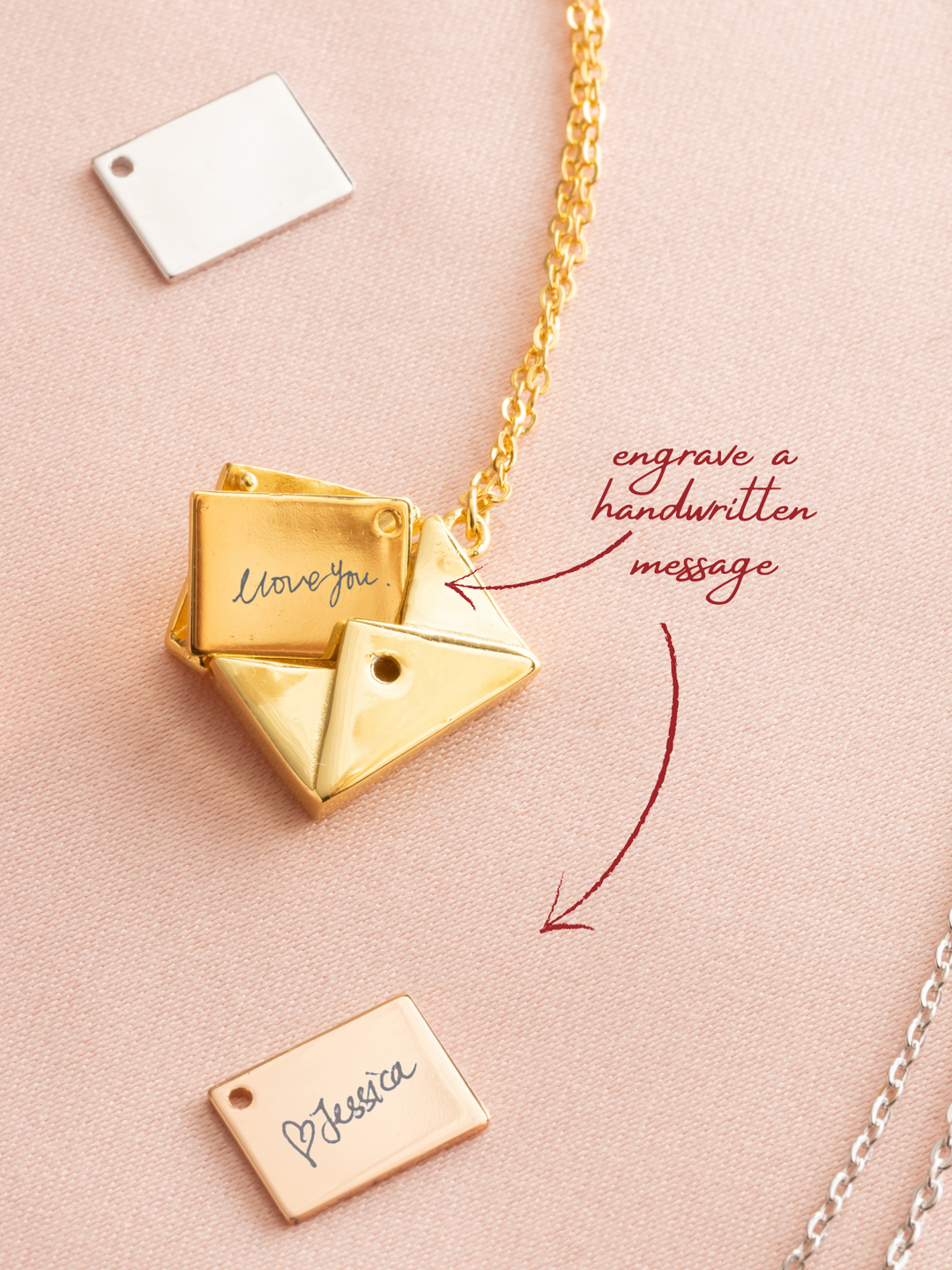 Letters To Love Necklace - Yellow Gold Plated