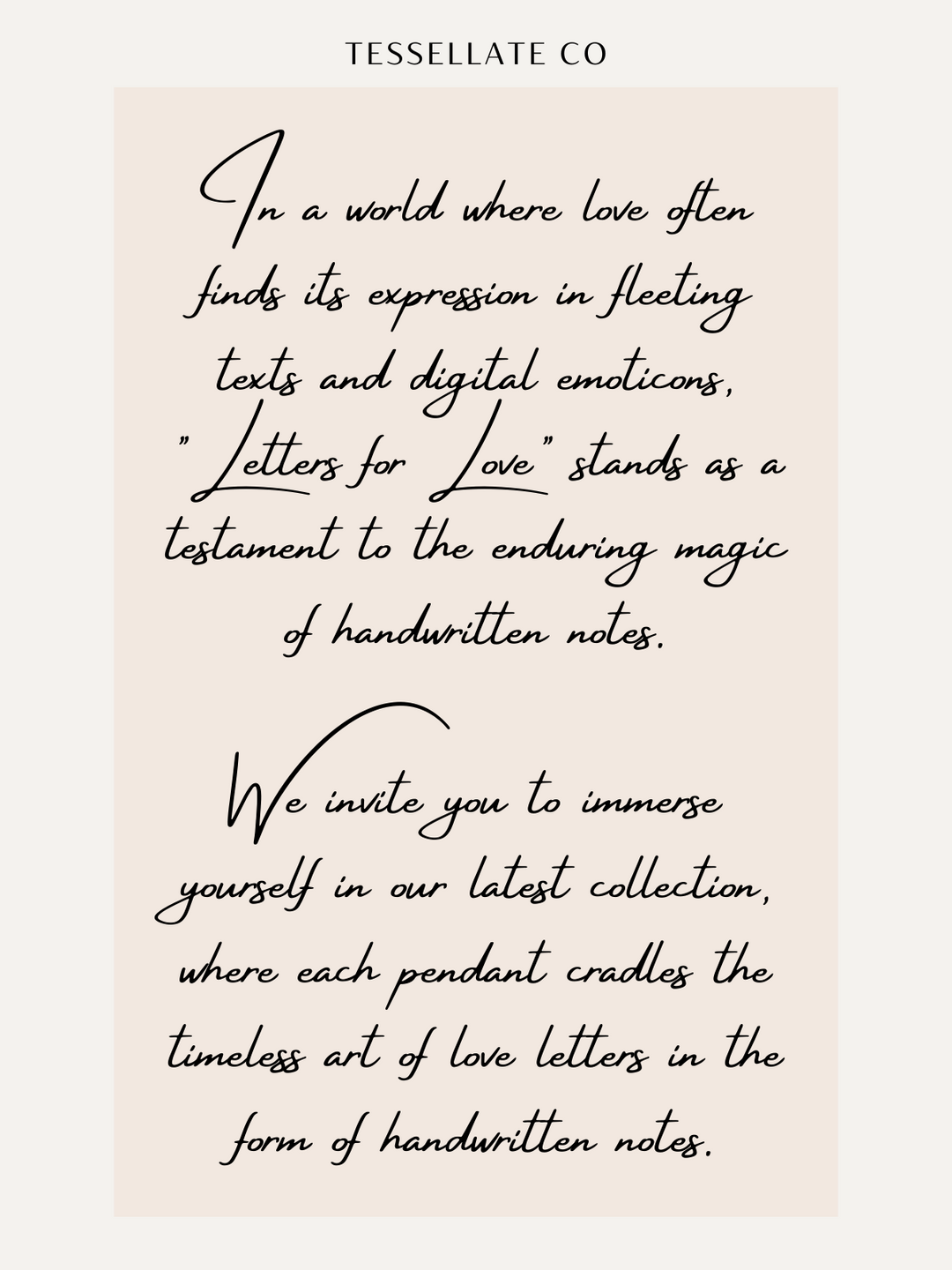 Letters To Love Necklace - Rhodium Plated