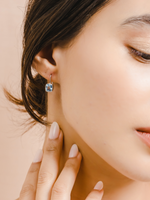 Load image into Gallery viewer, Pamela Earrings (Sky Blue Topaz) - Rhodium Plated
