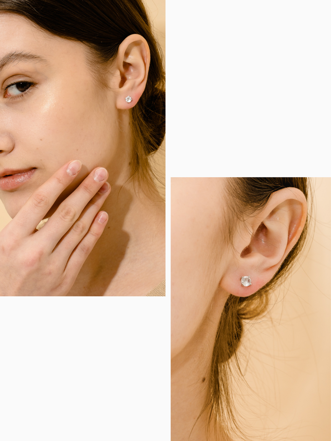 Lynn Earring (Moonstone) - Rose Gold Plated