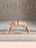 Load image into Gallery viewer, Sera Ring - Morganite &amp; Moissanite - 18K Rose Gold
