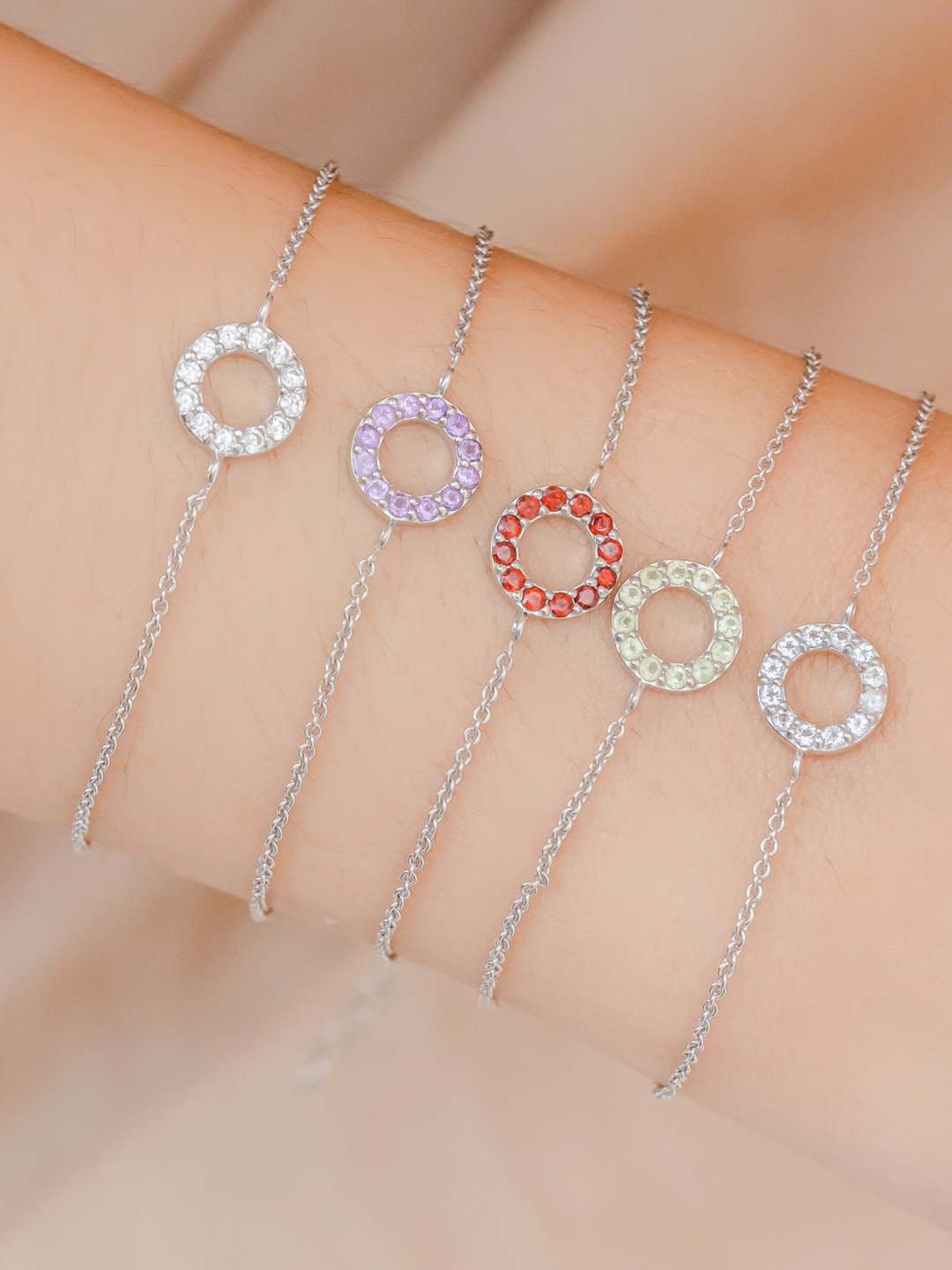 Fiona Bracelet (Sky Blue Topaz) - Rhodium Plated