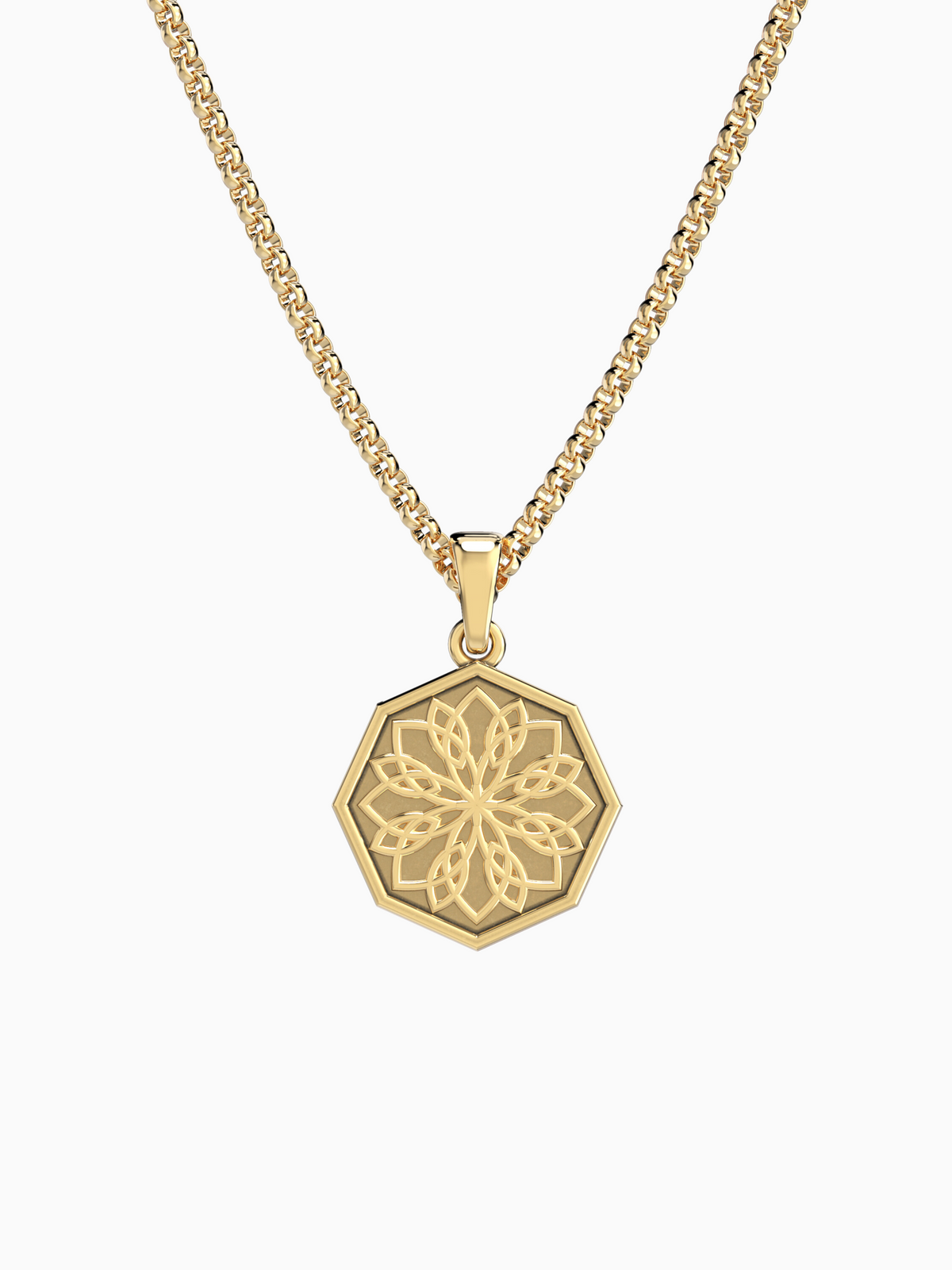 Reflections plain chain   yellow gold plated