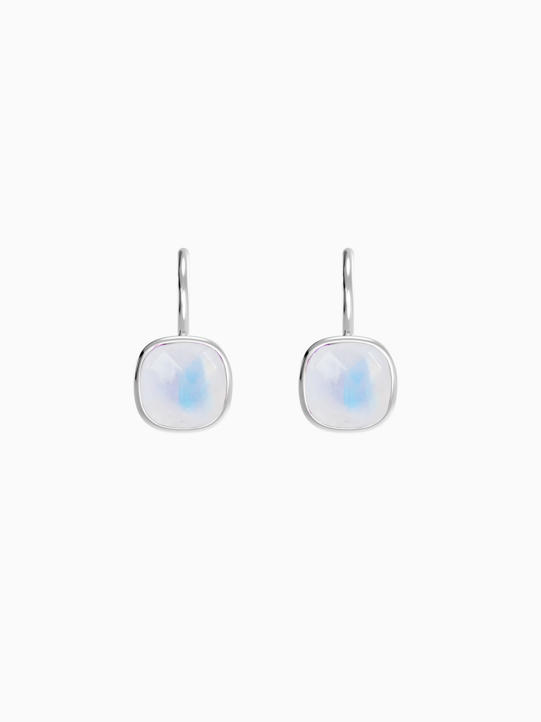 Pamela Earrings (Moonstone) - Rhodium Plated