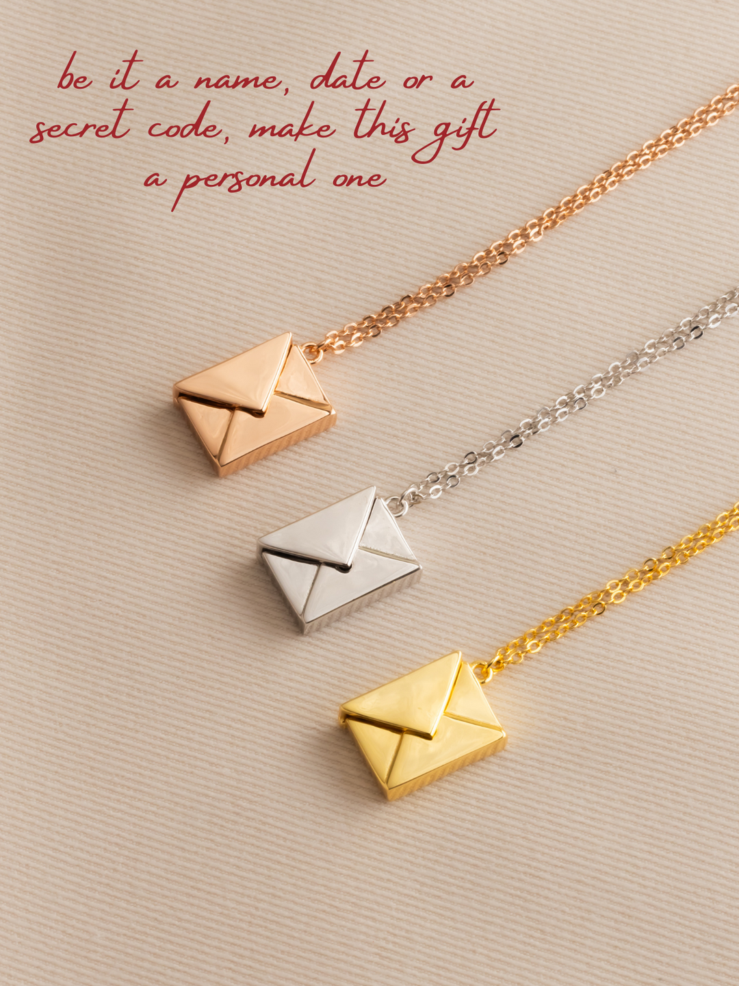 Letters To Love Necklace - Yellow Gold Plated