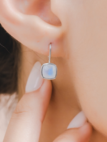 Load image into Gallery viewer, Pamela Earrings (Moonstone) - Rhodium Plated
