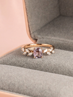 Load image into Gallery viewer, Alessia Ring - Spinel &amp; Moissanite - 18K Rose Gold
