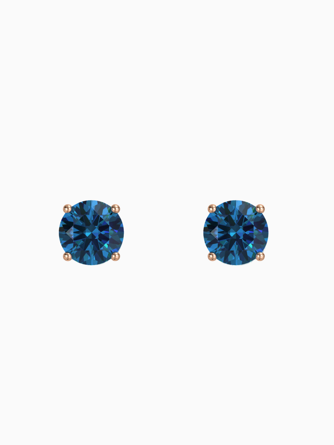 Lynn Earring (London Blue Topaz) - Rose Gold Plated