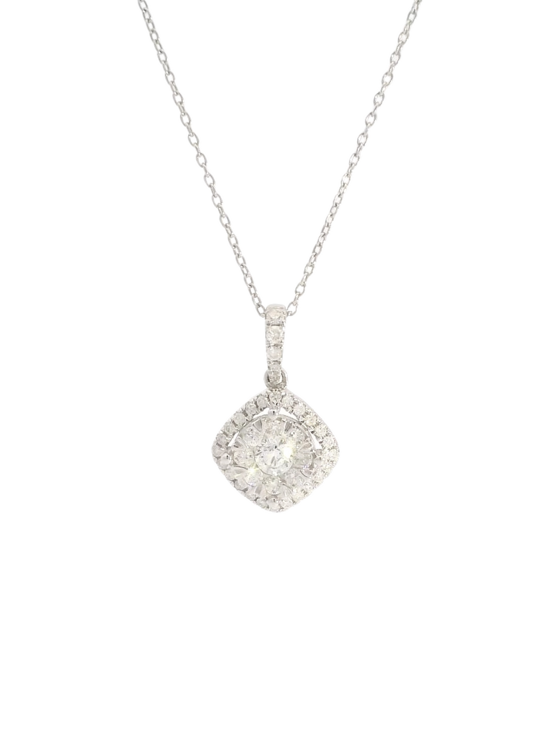 Diamond Necklace - 18K White Gold