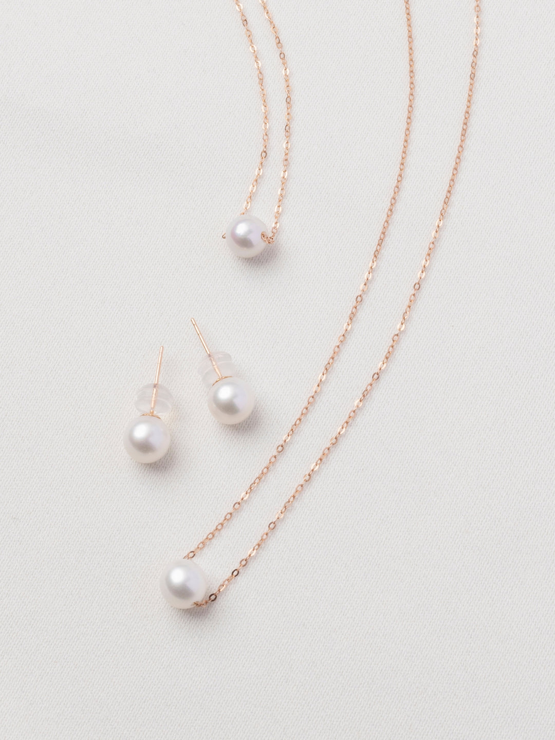 Freshwater Pearl 6-6.5mm 18K Rose Gold Necklace