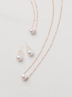 Load image into Gallery viewer, Freshwater Pearl 6-6.5mm 18K Rose Gold Necklace
