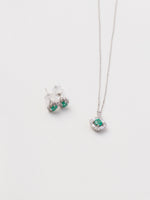 Load image into Gallery viewer, Emerald Princess Platinum Necklace
