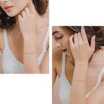Load image into Gallery viewer, Fleur Bracelet (Citrine) - Rhodium Plated
