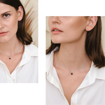 Load image into Gallery viewer, Bianca Necklace (Garnet) - Rhodium Plated
