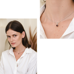 Load image into Gallery viewer, Bianca Necklace (Garnet) - Rhodium Plated
