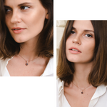 Load image into Gallery viewer, Bianca Necklace (Garnet) - Rose Gold Plated
