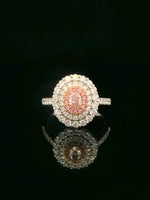 Load image into Gallery viewer, Double Halo Oval Pink Diamond Ring
