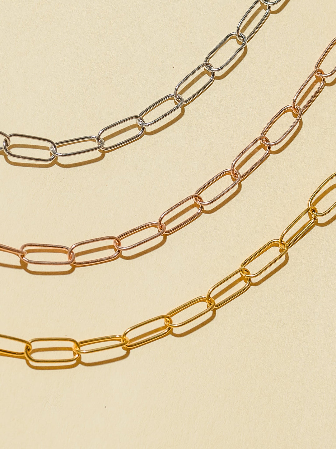 Mabel Link Thick Bracelet - Rhodium Plated