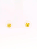 Load image into Gallery viewer, Yellow Sapphire Earrings ( 4 Round Prongs)
