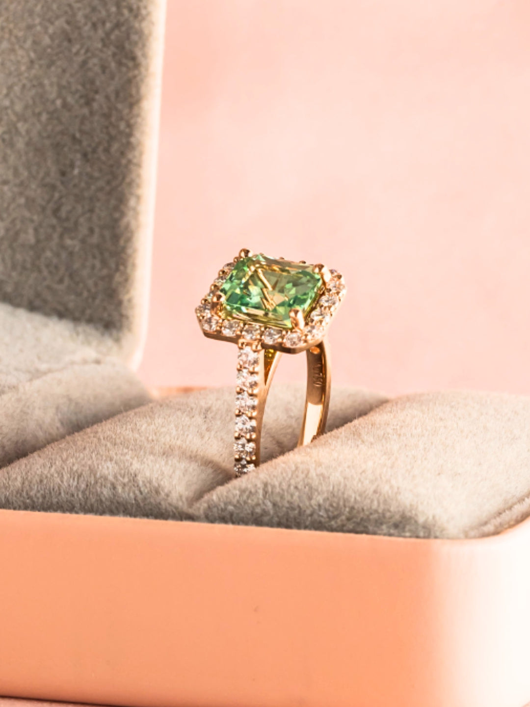 Sharon Ring - Mint Tourmaline - 18K Rose Gold