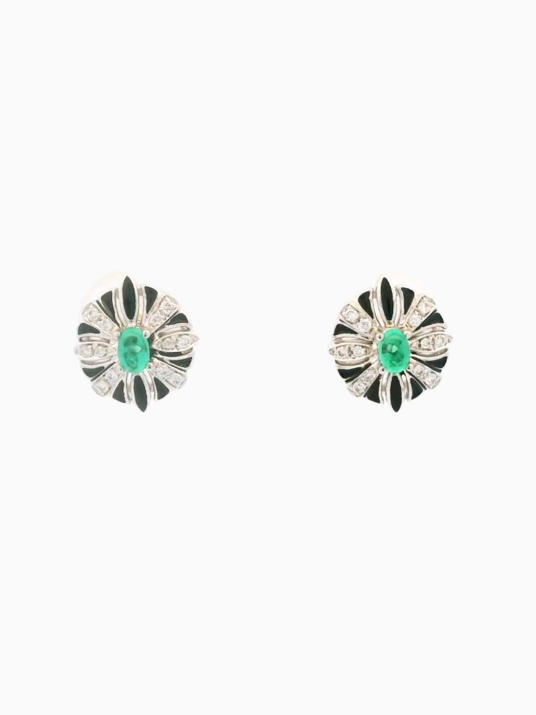 Emerald Earrings - 18k WG