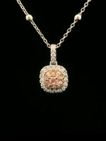 Load image into Gallery viewer, Pink Diamond (Fancy Light Pink) Necklace - 18K Rose Gold &amp; Platinum
